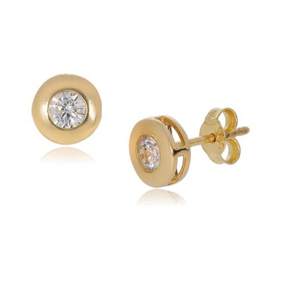 Stud Earrings Yellow Gold Jewelry | www.colibrigold.com | Fine Gold Jewelry