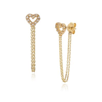 Thread Earrings Yellow Gold Jewelry | www.colibrigold.com | Fine Gold Jewelry