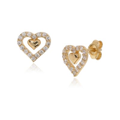 Stud Earrings Yellow Gold Jewelry | www.colibrigold.com | Fine Gold Jewelry