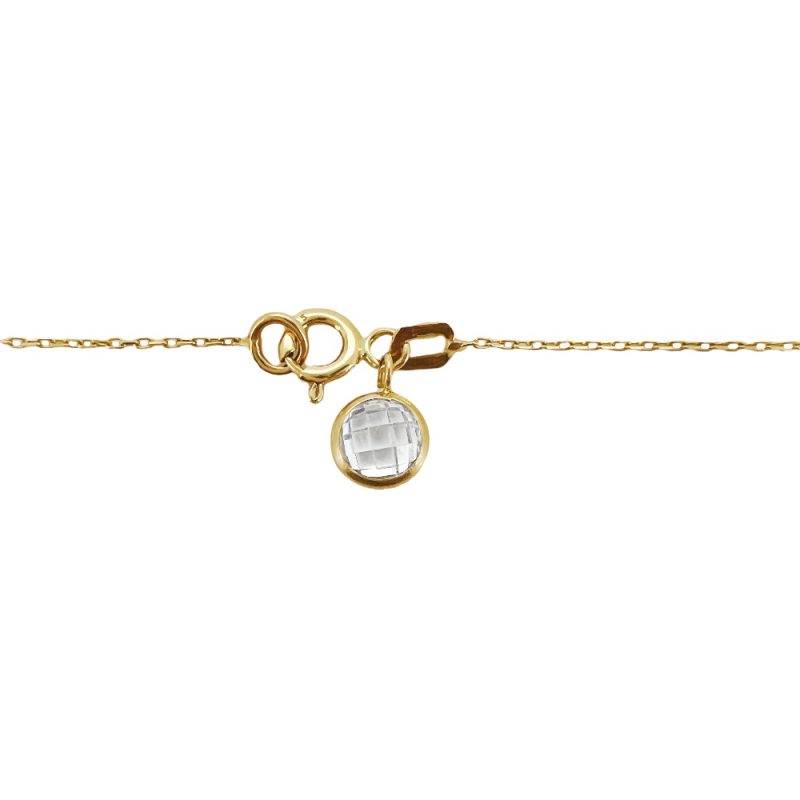 NSG006.W _1 Chain Necklace, Double Thread Cross Pendant | Colibri Gold Jewelry